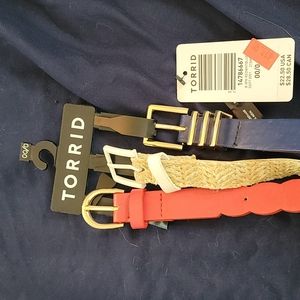 3 pack skinny torrid belts 00/0